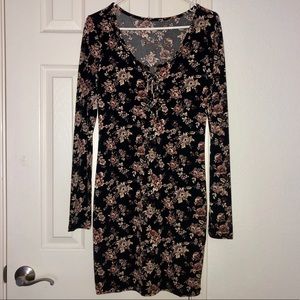 Forever 21 Long Sleeve Black Dress